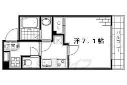 Requie深草 1Kの間取図画像