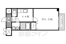 CITYSPIRE浜大津駅前 1Kの間取図画像