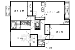 グランジョワ 3LDKの間取図画像
