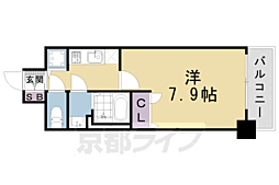 アスヴェル京都東寺前 1Kの間取図画像