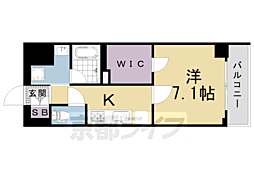 ベラジオ雅び烏丸十条2 1Kの間取図画像