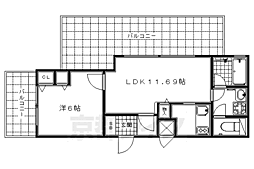 RESIDIA京都駅前 1LDKの間取図画像