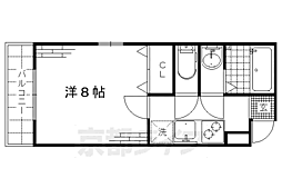 アクシアコート伏見 1Kの間取図画像