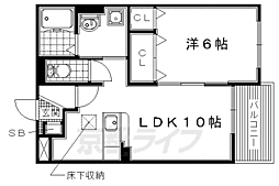 コンフォート隅田口 1LDKの間取図画像