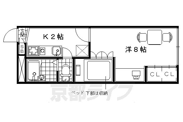 レオパレス州見台 209｜京都府木津川市州見台(賃貸アパート1K・2階・22.35㎡)の写真 その2