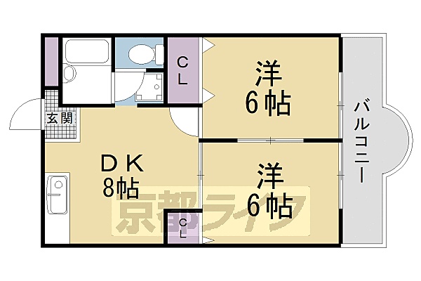 マンション城西 303｜京都府木津川市相楽(賃貸マンション2LDK・3階・43.00㎡)の写真 その2