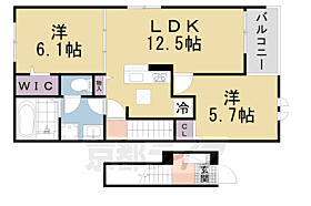 グリーンハイツ加茂II 206 ｜ 京都府木津川市加茂町里中門伝（賃貸アパート2LDK・2階・56.44㎡） その2