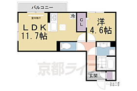 ハーミットクラブ 202 ｜ 京都府城陽市市辺柿木原（賃貸アパート1LDK・2階・41.04㎡） その2