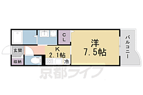 ランデュール岡本 308 ｜ 京都府京田辺市東鍵田（賃貸マンション1K・3階・26.81㎡） その2