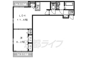 エレガントコーエイ　I 102 ｜ 大阪府枚方市大峰元町1丁目（賃貸アパート1LDK・1階・45.80㎡） その2