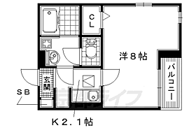 ジェントリー南船橋　III 105 ｜ 大阪府枚方市南船橋1丁目（賃貸アパート1K・1階・25.65㎡） その2