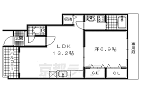 ラ・ロシェル（Ｌａ・Ｒｏｃｈｅｌｌｅ） 103 ｜ 京都府木津川市梅美台3丁目（賃貸アパート1LDK・1階・46.58㎡） その2