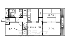 ハイツ北尾 2階3LDKの間取り