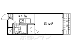 ａｃａｄｅｍｉａ　ＫＩＴＡＧＥＮ（アカデミアキタゲン） 4階1Kの間取り