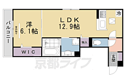 カーサ・コチネッラ 1階1LDKの間取り