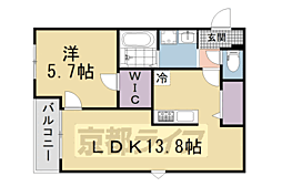 シエーナ楠葉ジェミオス 1LDKの間取図画像
