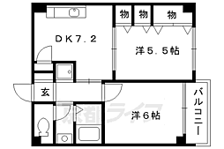 セントアミュー 2DKの間取図画像