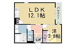 Chloris 1LDKの間取図画像