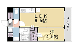 プレサンスロジェ京都西大路 1LDKの間取図画像