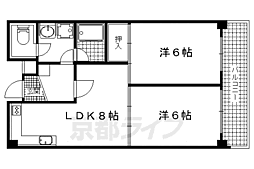 竹鼻ハイツ 2LDKの間取図画像