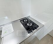 2口ガスコンロ付きのキッチン