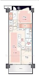 令和7年3月築 総戸数325戸 パークシティ高田馬場 4階 2LDKの間取図画像