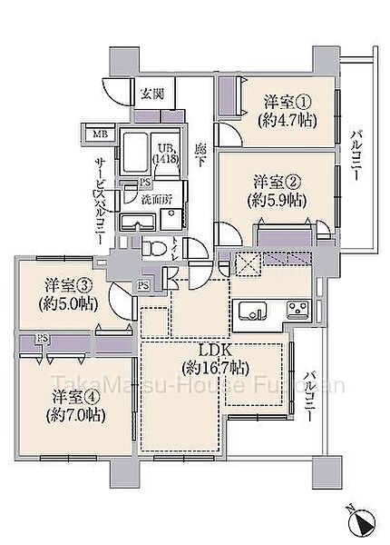 間取りを拡大表示