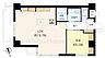 間取り：1LDK、価格7680万円、専有面積54.63m2、バルコニー面積6.68m2 東・北向きの角部屋で明るい室内です。