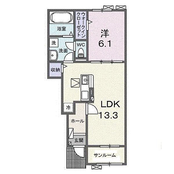 グリフィンドールII 103号室｜茨城県守谷市本町(賃貸アパート1LDK・1階・50.05㎡)の写真 その2