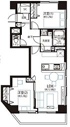 タック曳舟 2LDKの間取図画像