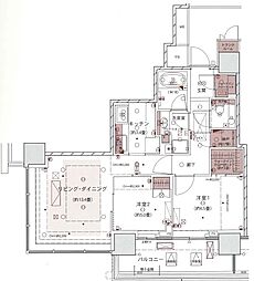 ザ・パークハウス晴海タワーズクロノレジデンス 2LDKの間取図画像