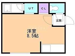 ライフコート元町3 ワンルームの間取図画像