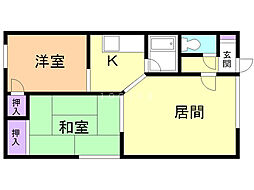 ドムール26 2LDKの間取図画像