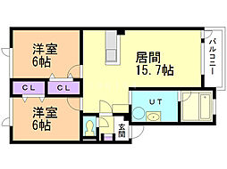 間取図画像 2LDK