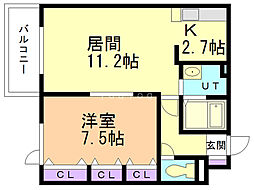 間取図画像 1LDK