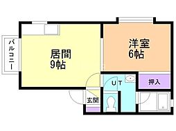 ジェーハイツ札幌東 1LDKの間取図画像