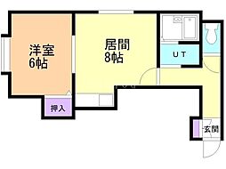 イースト本町 1LDKの間取図画像
