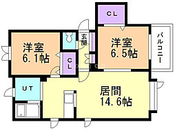 間取図画像 2LDK