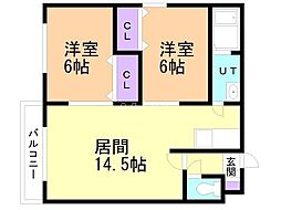 間取図画像 2LDK