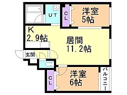間取図画像 2LDK