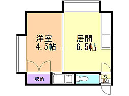 エルパラシオC 1DKの間取図画像