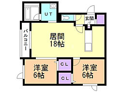 間取図画像 2LDK