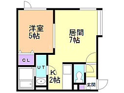 アバンティ2 1LDKの間取図画像