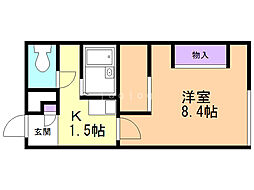レオパレスさくら 1Kの間取図画像