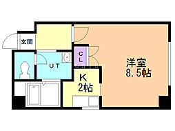 トミイビルNo.17 1Kの間取図画像