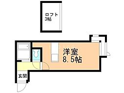 メゾン石狩C ワンルームの間取図画像