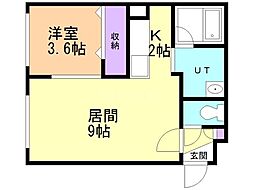SS6 1LDKの間取図画像