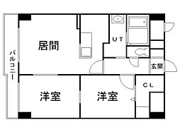 マーヴェラス20 2LDKの間取図画像