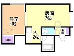クレバーコート 1LDKの間取図画像