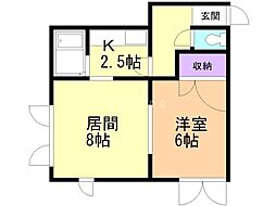 パシャ18 1LDKの間取図画像